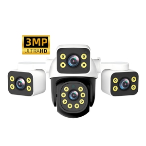 Noston PC295 3MP Drei-Objektiv-Sicherheits netzwerk kamera HD-Monitor Nachtsicht-Bewegungs erkennung Zwei-Wege-Gegensprechanlage IPC360 PTZ-Kamera