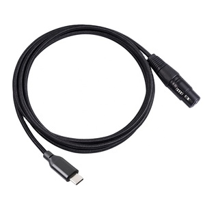 Adaptador de cable de micrófono 3 pines XLR hembra a TIPO C Cable de datos de audio macho Micrófono Grabación de computadora Cable de conexión de voz - Product Image 1