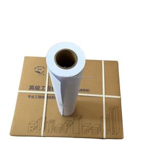 Rollo de papel de trazado de inyección de tinta de 80gsm de grado arquitectónico con núcleo de tubo de 2 ", papel de dibujo técnico CAD a granel para formato ancho - Product Image 1