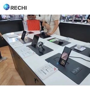 RECHI手机商店设计零售展示和商店固定装置现代木质展示柜台桌子和手机配件搁板单元 - Product Image 4
