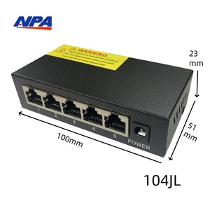 5端口以太网供电POE扩展器1进4出10/100Mbps中继器，带路由器POE端口，用于网络交换机库存104JL - Product Image 2