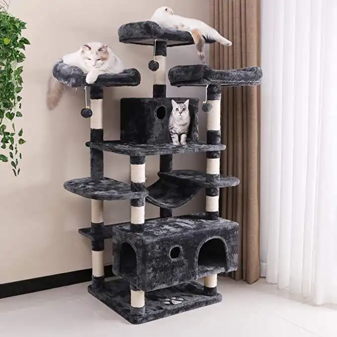 Tiragraffi di alta qualità design Cat Tower Indoor Cats condominio multilivello e tiragraffi per gattini