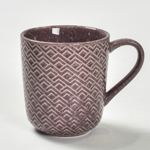 Factory Own Set of 6 Reaction Glaze <strong>Cups</strong> with Embossed Customizable Ceramic <strong>Cups</strong> Set - Product Image 4