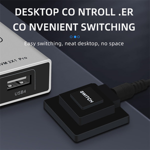 2X1モニタースイッチKVM2ポートKVMスイッチUSBディスプレイポート4K30Hz60Hzスイッチャー (ケーブル付き) - Product Image 3
