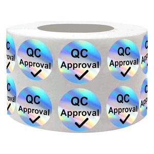 Vinyl Paper <strong>Qc</strong> <strong>Label</strong> Color Quality Control Sticker Tamper Evident <strong>Qc</strong> Pass Warranty Stickers