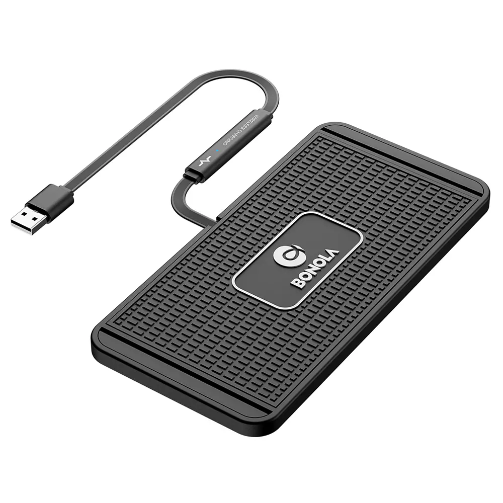 Qi caricabatteria Wireless per auto Pad in Silicone fai da te per iPhone/Samsung/Xiaomi caricabatterie Wireless a induzione per telefoni cellulari da utilizzare nel veicolo