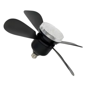 Ventilador de techo LED de 16,5 pulgadas con 4 aspas y luz E27 Interruptor de control remoto de ahorro de energía para una instalación conveniente - Product Image 1