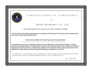 スリムサイズUART & USBインターフェースFBI-PIV FAP20認定光学指紋モジュールISO19794-4 ANSI381指紋センサー - Product Image 2
