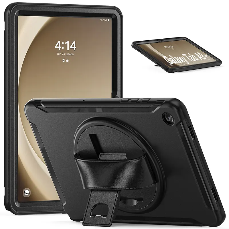 [Pour Samsung Galaxy Tab A9 Plus] Coque robuste robuste avec support rotatif à 360 ° pour Samsung Galaxy Tab A9 Plus 11 pouces