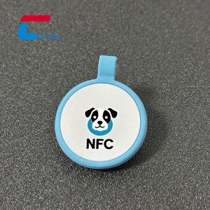 Tùy chỉnh không thấm nước chống mất NFC <span class=keywords><strong>Dog</strong></span> Tag QR mã Silicone NFC Pet thẻ - Product Image 2