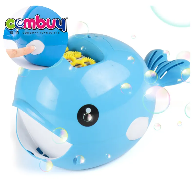 Pistolet électrique en forme de baleine, jouet pour enfants, machine à bulles électriques avec de l'eau à savon