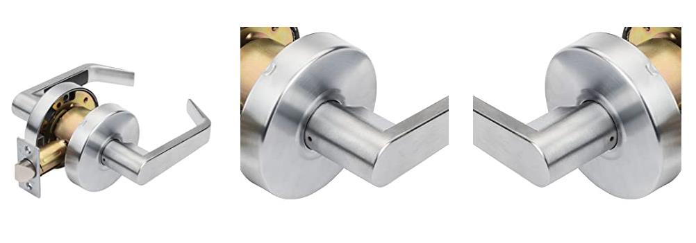 SENHO Hardware AUG-00-26D Grade 2 Commercial Duty Office Door Keyed Lever Lockset ADA Satin Chrome Finish