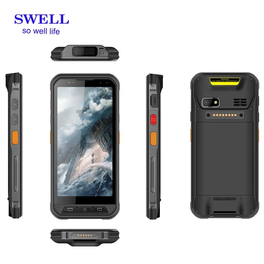 2D Scanner IP68 Rear 13MP DDR4GB 64GB barcode scanning industrial Rugged PDA