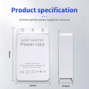 Mini Uninterruptible Power Supply (UPS) for <strong>Wifi</strong> Router CCTV Camera AC 100V/240V <strong>Input</strong> DC 12V 1200mAH Battery 2A <strong>Output</strong> 24W - Product Image 2
