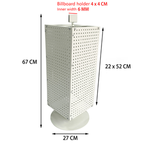 4-seitiges Metallspinn-Pegboard-Display mit Haken für Schlüsselbund-Kühlschrank magneten - Product Image 3
