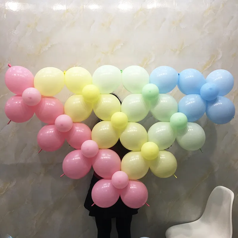 Hot sale 100pcs 10inch Link Latex Balloon Quick Link Balloon Tail Linking Balloons Arch Kit Heart Party Decoration