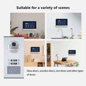Tuya Mult-Apartments 4-Einheiten-Video-Intercom-System mit 7-Zoll-Monitor Kabel konnektivität für und Türklingeln