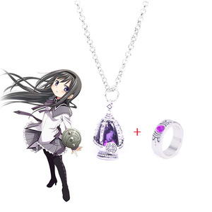 Anime Puella <span class=keywords><strong>Magi</strong></span> Madoka Magica Cosplay kolye Kaname Madoka Miki Sayaka Soul Gem kolye kolye yüzük moda takı seti