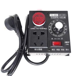 220V motore a corrente alternata monofase regolatore di velocità 4000W interruttore di velocità della ventola controllo della temperatura oscuramento voltmetro microcontrollori - Product Image 1