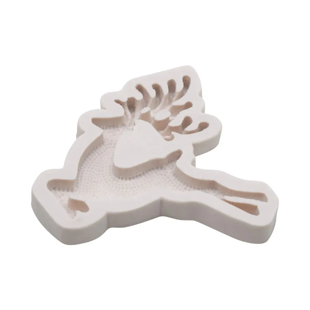 Christmas Deer Fondant Cake Silicone Moulds Soap Cupcake Baking Decorating Tools Chocolate Moulds