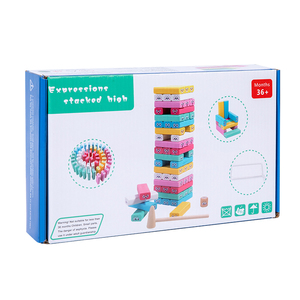 New Design Wooden <strong>Building</strong> Balance <strong>Blocks</strong> Domino <strong>Blocks</strong> With Cartoon Expression <strong>Pattern</strong> Stacking Tower Toy - Product Image 6