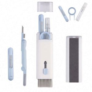 7-em 1 <span class=keywords><strong>Computer</strong></span> <span class=keywords><strong>Keyboard</strong></span> Cleaner Brush Kit Fone de ouvido Caneta de limpeza para fone de ouvido iPad Phone Cleaner Keycap Kit