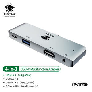 USB-C концентратор 4 в 1, адаптер питания 65 Вт, разъем 3,5 мм для устройств Type-C - Product Image 2