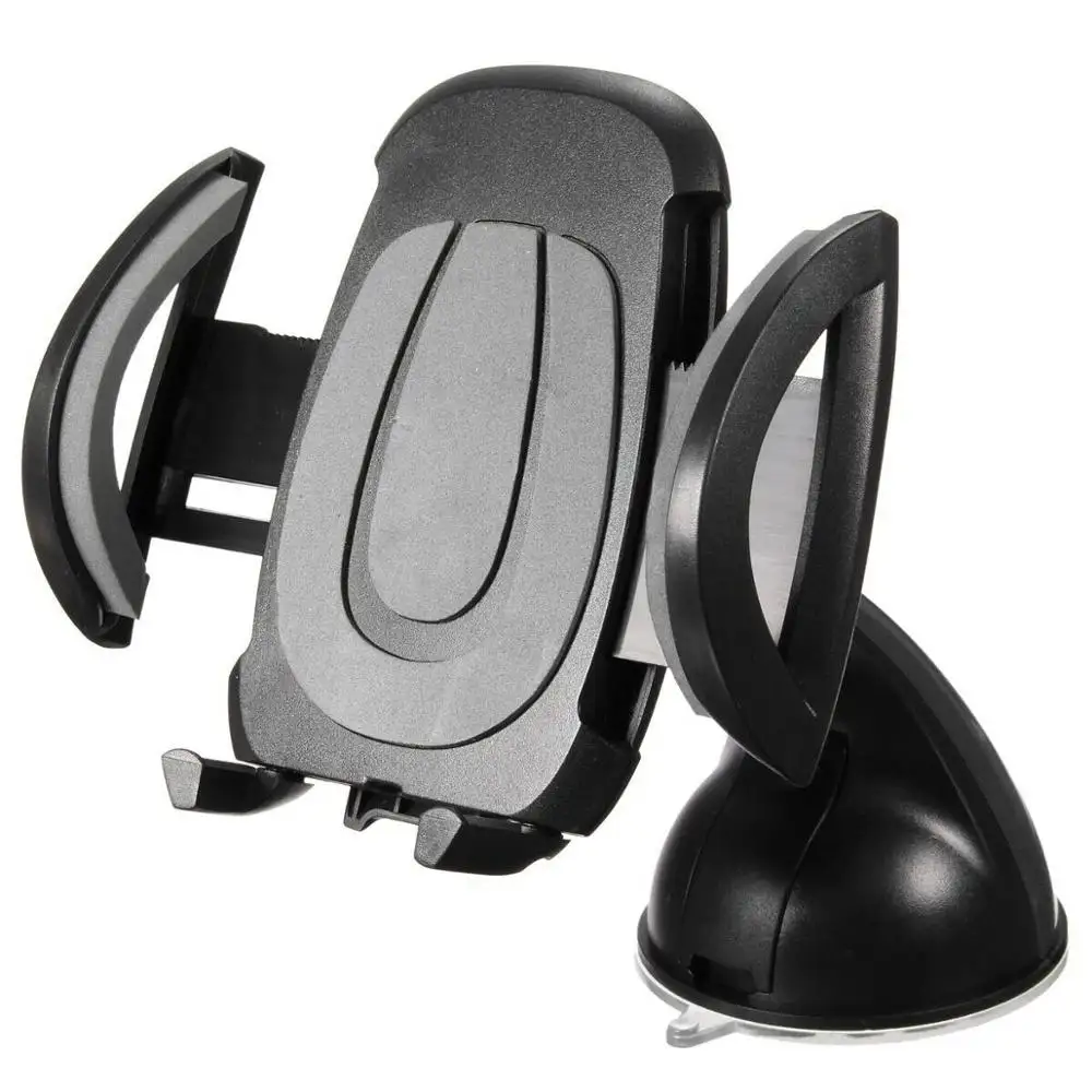 Practical Suction Base Car Phone Clamp 360 Degree Rotatable Windshield Phone Holder Shockproof GPS Bracket