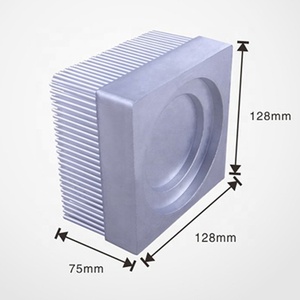 Custom 128mm Square Aluminum Alloy <strong>CPU</strong> Lamp Heatsink Round Pin Fin Cold Forging With Anodized Surface Treatment for <strong>Computers</strong> - Product Image 2
