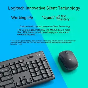 Logitechs MK295 Teclado y mouse inalámbricos K295 y M220 Kit combinado de teclado y mouse inalámbricos Juego de teclado cómodo - Product Image 2