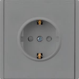 Grey One German socket with groundground