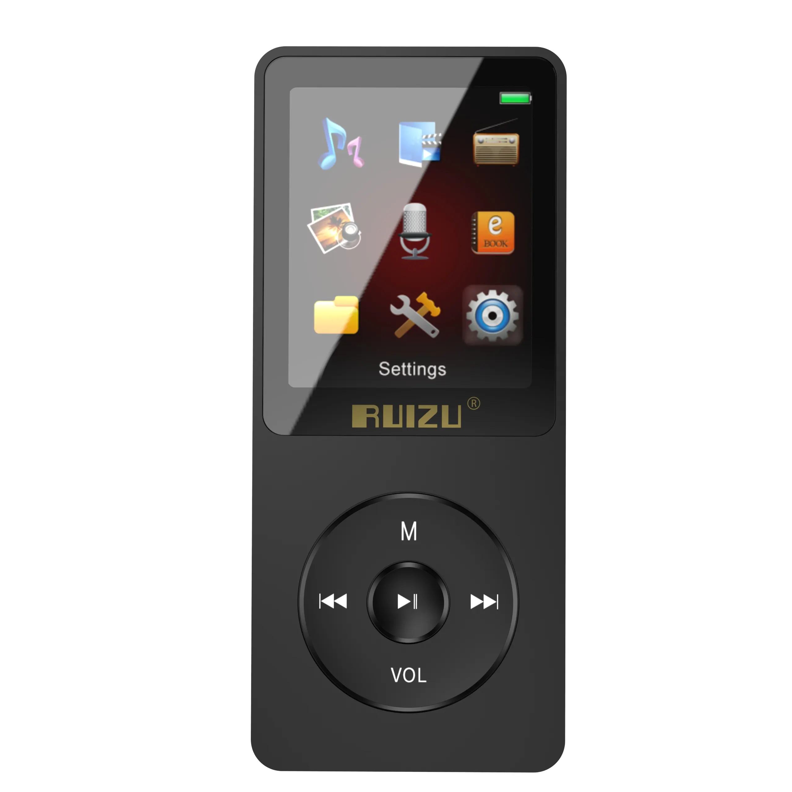 RUIZUX02クラシックスタイルポータブルオーディオビデオアクセサリーブラインドフリーロスレスソングダウンロードMp3ミュージックプレーヤー