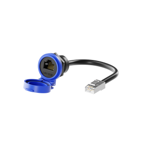 Lshitech resistenza industriale connettore impermeabile RJ45 Cat5e connettore rete <span class=keywords><strong>Ethernet</strong></span> con filo/coperchio