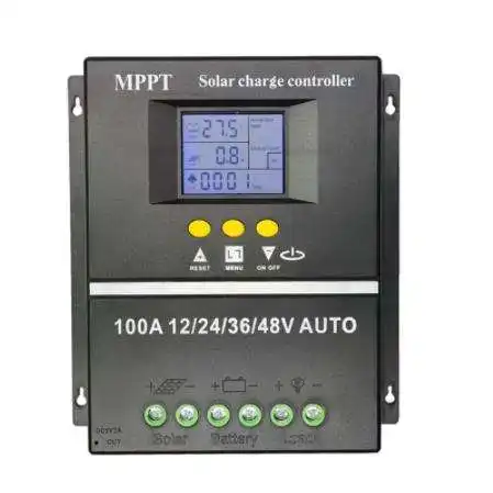 MPPT 60A 80A 100A Régulateurs PV solaires 12V 24V 36V 48V Contrôleur de charge solaire AUTO Chargeur de batterie PV solaire avec LCD et double USB