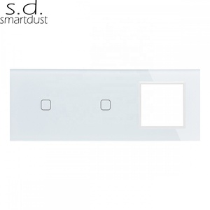 Smartdust-Interruptor táctil de pared para el Hogar Inteligente, enchufe con función DIY de 2 entradas, 1 entrada, cristal, No Neutral, Tuya, Control remoto - Product Image 1