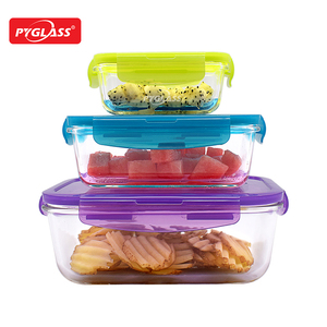Pyglass High Fresh-Keeping Box Refrigerador Almacenamiento PP Tapa Borde convexo Rectangular Sellado Contenedor de alimentos para verduras Frutas - Product Image 1