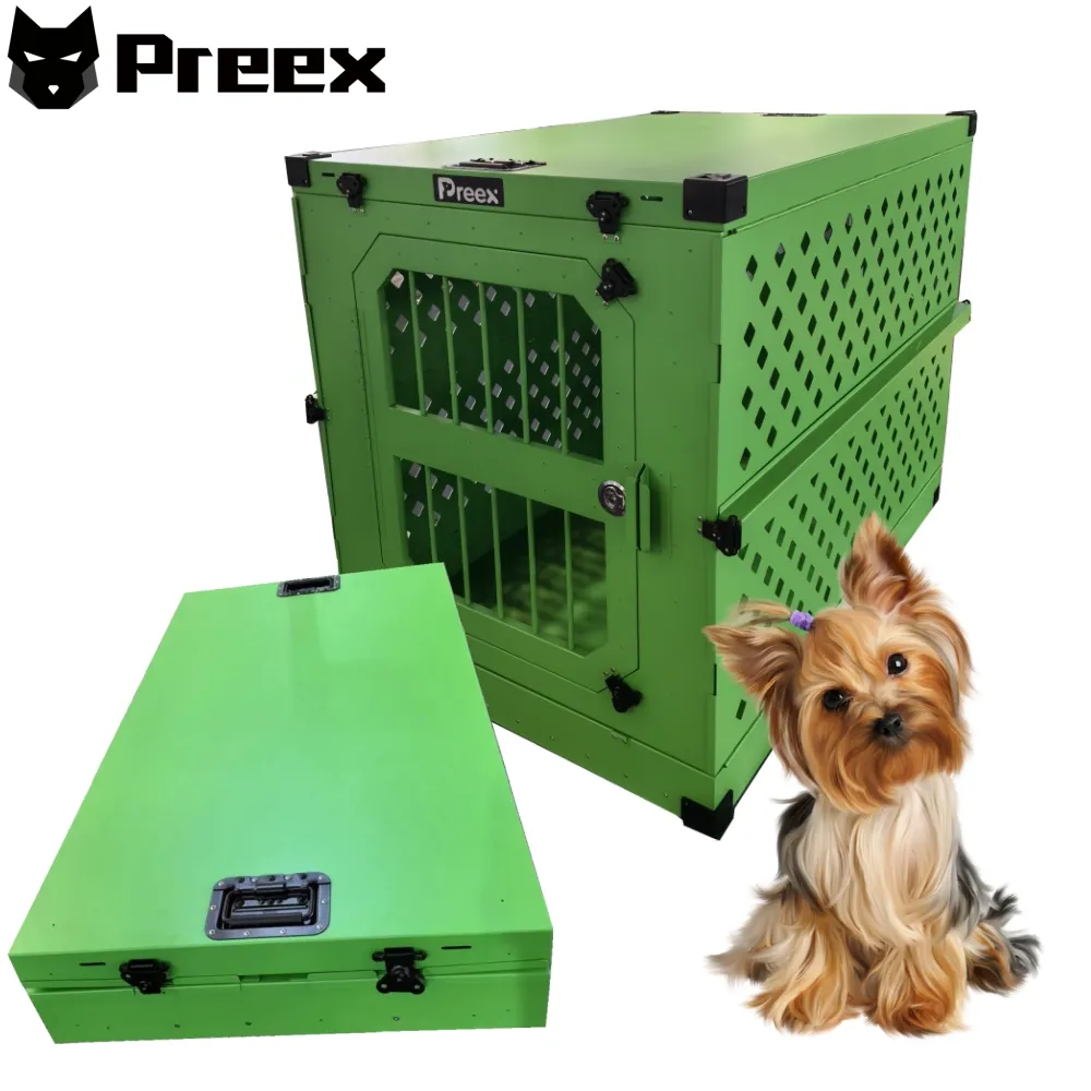 Bolsa DE TRANSPORTE DE VIAJE transpirable de cajas plegables de aluminio para perros