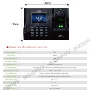 ZK TECO <span class=keywords><strong>U560</strong></span> hệ thống chấm công sinh trắc học Máy quét dấu vân tay Máy chấm công thời gian đồng hồ vân tay Wifi - Product Image 6