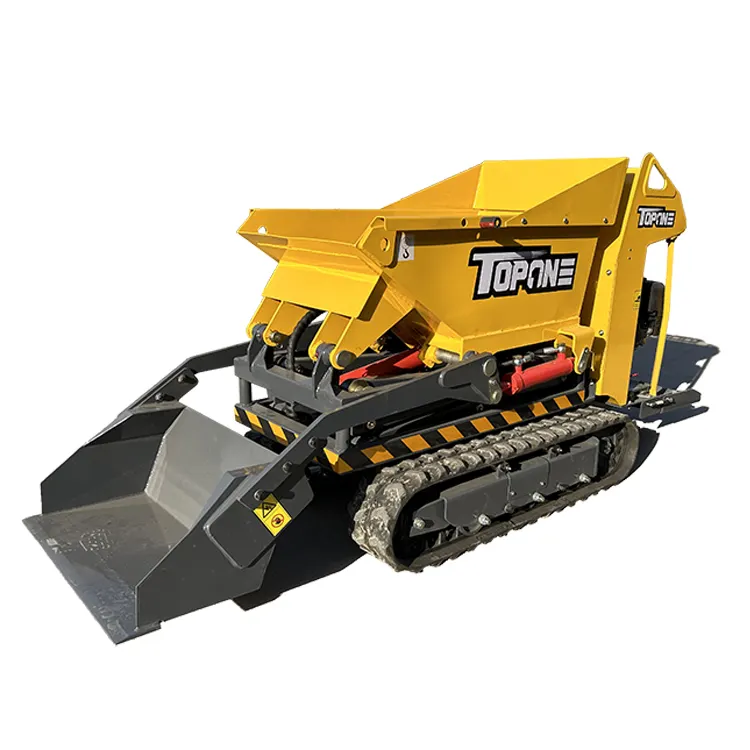 TOPONE T05A Mini Dumper Mini transportador Track Carrier con basculante hidráulico