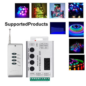 แผงควบคุมอลูมิเนียมสีสันสดใส DC 5-24V รีโมทคอนโทรล RGB LED ตัวควบคุมพิกเซลสำหรับไฟแถบ LED 2ช่องแบบขนาน - Product Image 6