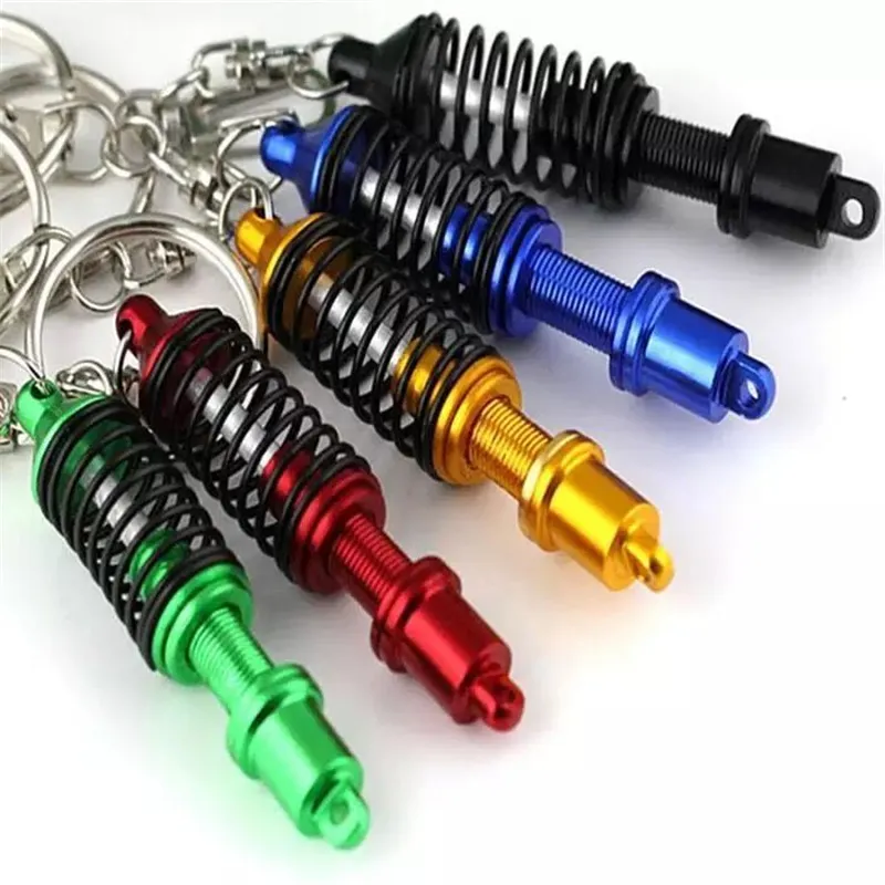 Creative Hot Auto Part Model Shock Absorber Keychain Key Chain Ring Keyfob Car Keyring