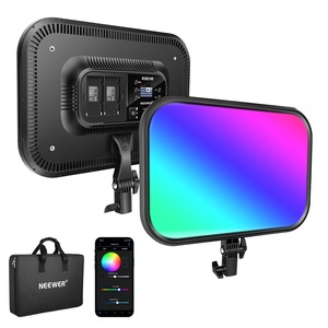 แผงไฟวิดีโอ LED สำหรับ Neewer 18.3 \ "RGB ควบคุมด้วยแอปซอฟท์เอฟเฟกต์17เวทีสำหรับการเล่นเกมแสงไฟถ่ายภาพสด