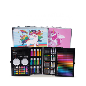 145 Pcs Nhôm Hộp Nghệ Thuật <span class=keywords><strong>Kit</strong></span> Có Thể Gập Lại Nghệ Thuật Thiết Lập Vẽ Thiết Lập Nghệ Sĩ Công Cụ Hai Lớp Văn Phòng Phẩm Acrylic Vẽ Tranh Nghệ Thuật Thiết Lập Cho Bé - Product Image 1