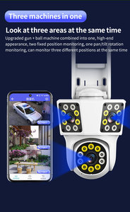 V380Pro กล้องวงจรปิดสามเลนส์กล้องวงจรปิดสำหรับบ้านอัจฉริยะไร้สายรักษาความปลอดภัยโทรศัพท์บ้าน HD ระยะไกล PTZ กล้องเครือข่ายวิสัยทัศน์กลางคืน - Product Image 4