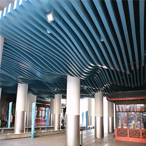 天花板类型铝建筑材料/弯曲3D设计铝天花板管波浪天花板 - Product Image 4