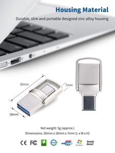 Fabrika doğrudan satış 2 In 1 Usb Flash sürücü 8Gb 16Gb 32Gb 64Gb 128Gb 3.0 tip-c Usb araba anahtarı - Product Image 3