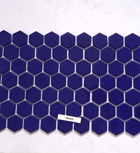 CNK Trung Quốc Nhà Sản Xuất Hexagon Mosaic Hải Quân Màu Xanh Phòng Tắm Gạch Lát Sàn - Product Image 2