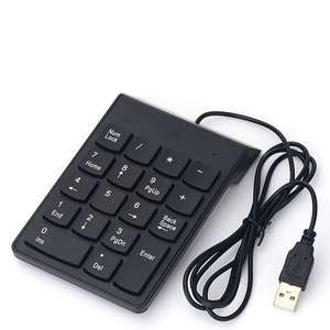 Mini teclado numérico de 18 teclas, teclado numérico USB, teclado numérico portátil con una mano