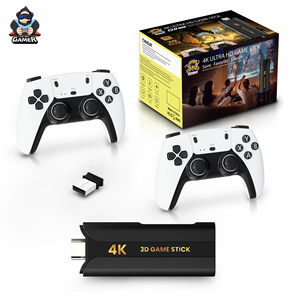 ゲームスティックQ8 Maxビデオゲーム4K Ps 5コントローラーX2および2.4Gワイヤレスゲームパッドレトロクラシックビデオゲームコンソール - Product Image 1