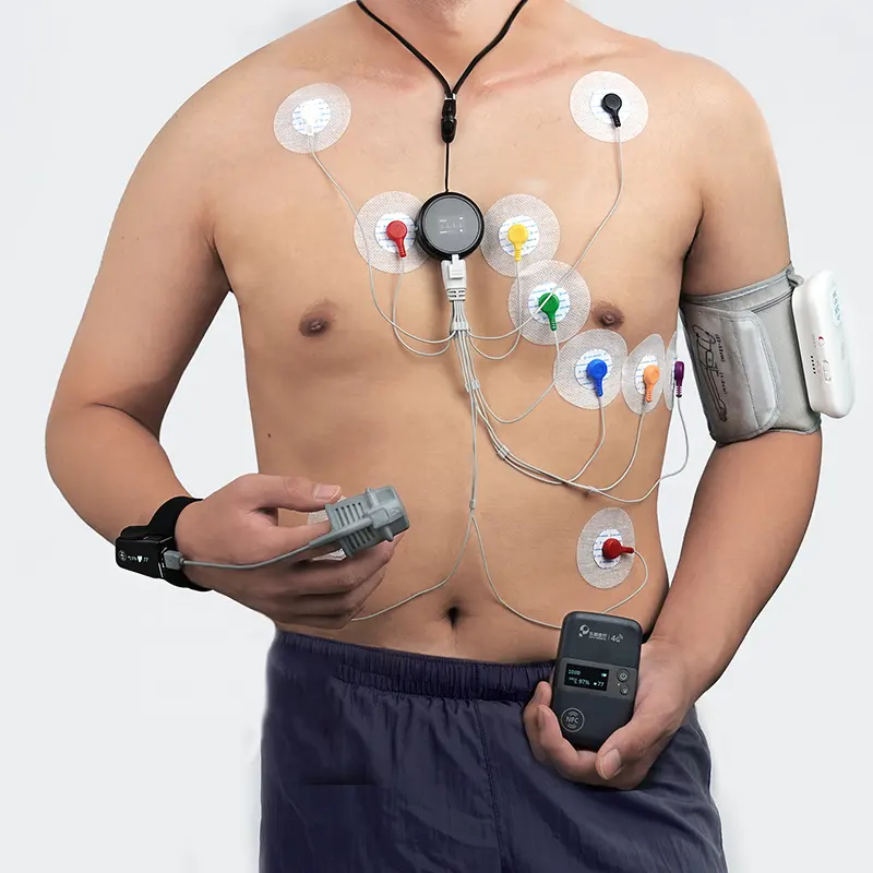 Lepu 72H cardiofrequenzimetro cardiofrequenzimetro Ecg Monitor portatile elettrocardiogramma analisi dinamica della macchina Ekg